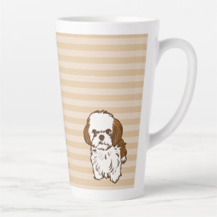 shih tsz dog latte mug