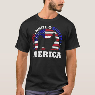 Shih Tzu 4th Of July American Flag T-Shirt
