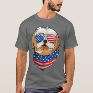 Shih Tzu American Flag s, Fourth Of July Patriotic T-Shirt