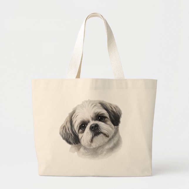 Shih Tzu Art Tote Bag (Front)