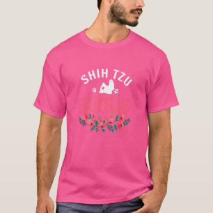 Shih Tzu Auntie  Womens Cute Dog  Owner Christmas T-Shirt