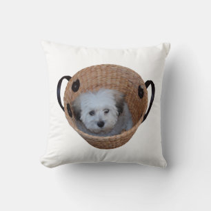 Shih Tzu Basket round Pillow