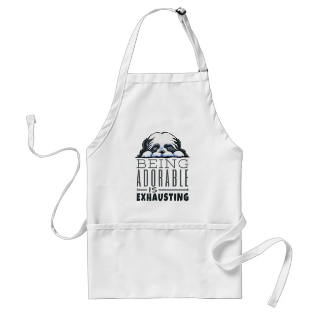 Shih Tzu Being Adorable Standard Apron (Front)