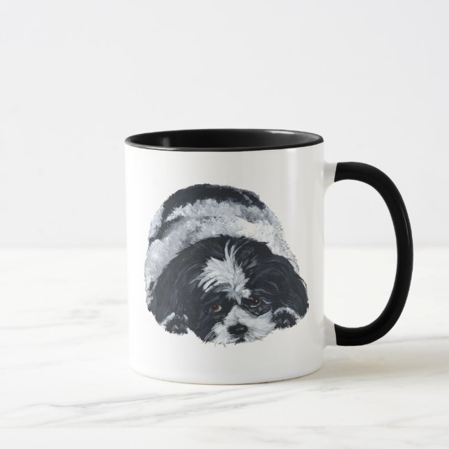 Shih Tzu Black & White Mug (Right)
