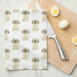 Shih Tzu (Blonde Tan Golden) Tea Towel<br><div class="desc">I love this sweet pattern of a blonde tan golden shih tzu dog watercolor illustration because it's classic enough to serve as a neutral, yet pops as a stand alone piece! It's the perfect addition to any family room, nursery, office, or even the man cave! For the sweetest gifts, add...</div>