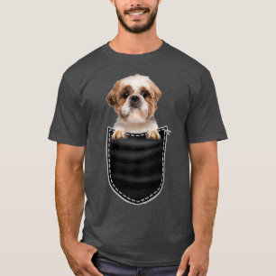 Shih Tzu Breed Dog Lovers Best Dog Pocket Gift T-Shirt