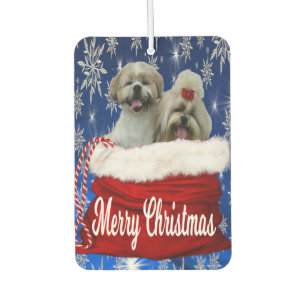 Shih tzu Car Air Freshener/Add Your Dog's Picture Car Air Freshener
