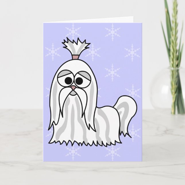 Shih Tzu Cartoon Card (Front)