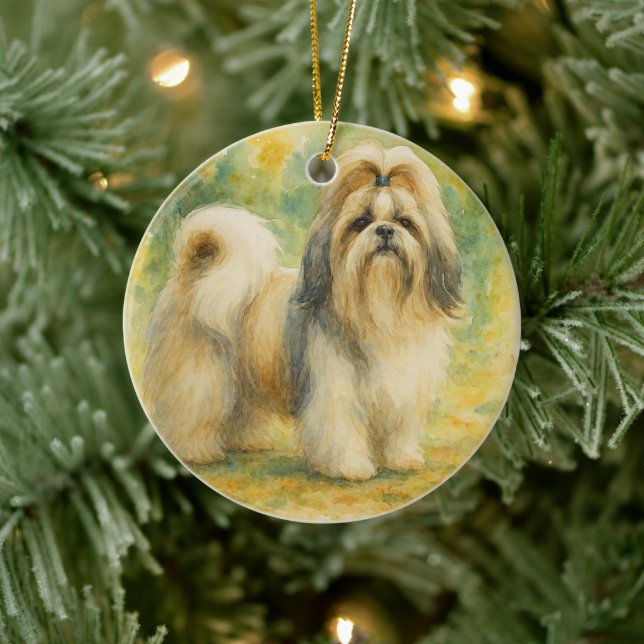Shih Tzu Ceramic Tree Decoration (Tree)