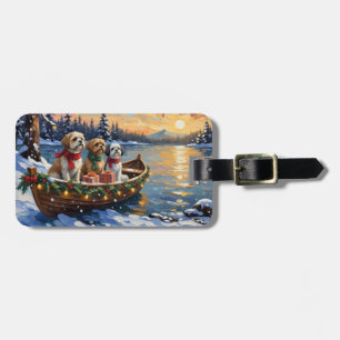 Shih Tzu Christmas Boat Holiday Luggage Tag