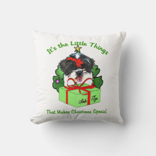 Shih Tzu Christmas Cushion