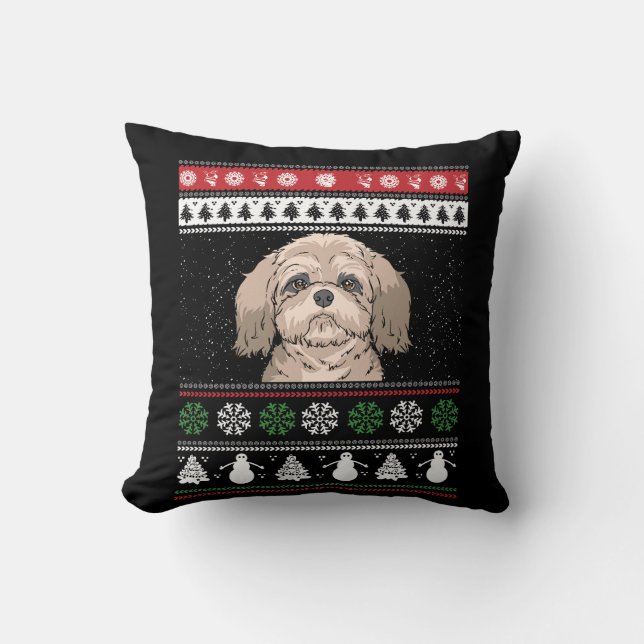 Shih Tzu Christmas  Cushion (Front)