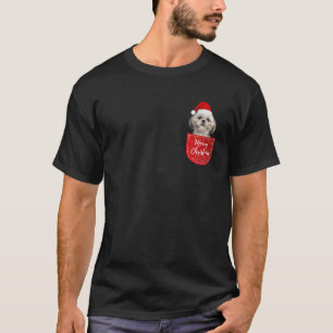 Shih Tzu Christmas Dog In Your Pocket T Shirt T Sh