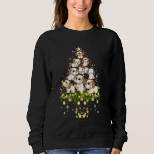 Shih Tzu Christmas Dog Tree Lights Holiday Shih Tz Sweatshirt