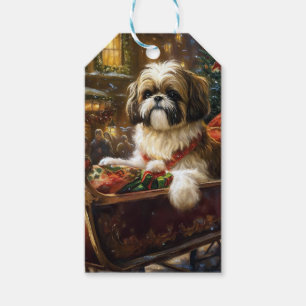 Shih Tzu Christmas Festive Season Gift Tags