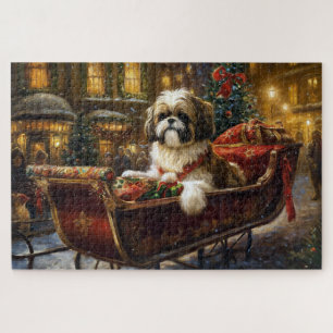 Shih Tzu Christmas Festive Season Jigsaw Puzzle