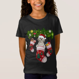 Shih Tzu Christmas Lights Gift Funny Xmas Dog Love T-Shirt