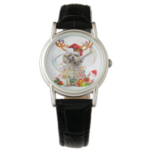Shih Tzu Christmas Reindeer   Christmas Lights Watch