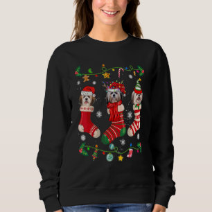 Shih Tzu Christmas Socks Xmas Dog   Sweatshirt