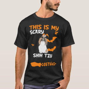Shih Tzu Costume Halloween Lazy Scary Dog T-Shirt