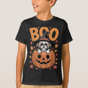 Shih Tzu Costume On Pumpkin Halloween Shih Tzu T-Shirt