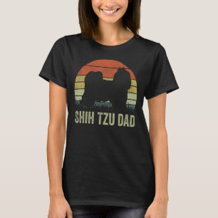 Shih Tzu Dad For Men Retro Shih Tzu Dog Dad T-Shirt