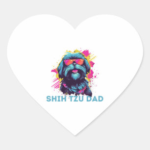 Shih Tzu Dad Heart Sticker