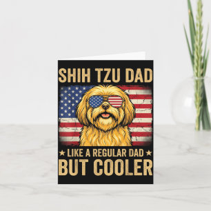 Shih Tzu Dad Like Regular Dad But Cooler Retro Card