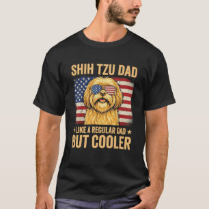 Shih Tzu Dad Like Regular Dad But Cooler Retro T-Shirt