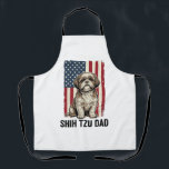 Shih Tzu Dad Patriotic Vintage Dog Shirt Design_1 Apron<br><div class="desc">Shih Tzu Dad Patriotic Vintage Dog Shirt Design_1</div>