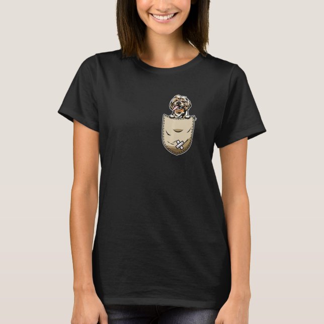 Shih Tzu Dog And Pocket Owner 1 T-Shirt (Front)