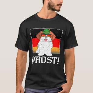 Shih Tzu Dog Beer Oktoberfest Prost German Flag T-Shirt