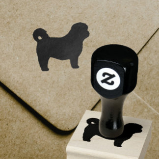 Shih Tzu Dog Breed Silhouette Rubber Stamp