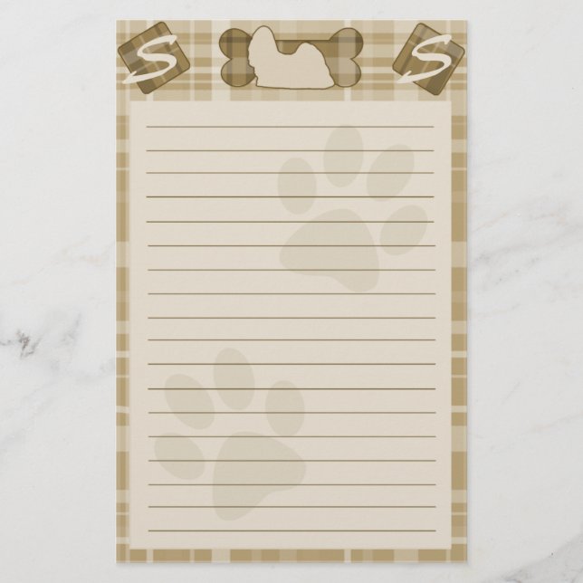 Shih Tzu Dog Breed Stationery (Front)