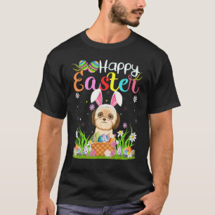 Shih Tzu Dog Bunny Egg Hunting Shih Tzu Happy Eas T-Shirt