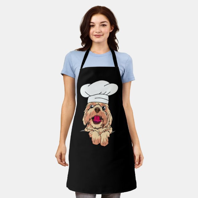 Shih Tzu Dog Chef Apron (Worn)
