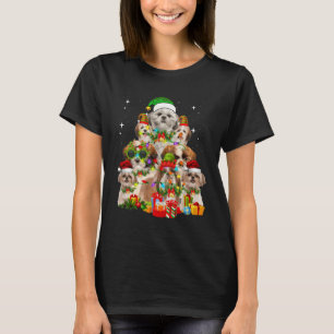 Shih Tzu Dog Christmas Tree T-Shirt