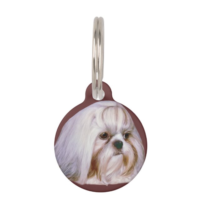 Shih Tzu Dog Customisable Pet Tag (Front)