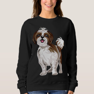 Shih Tzu Dog Cute Puppy Happy Smile Sweatshirt