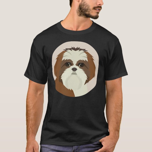 Shih Tzu Dog Face T-Shirt (Front)