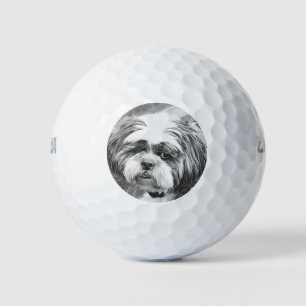 SHIH TZU DOG GOLF BALLS