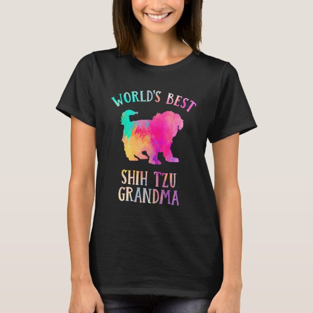 Shih Tzu Dog Grandma  Worldu2019s Best Shih Tzu Gr T-Shirt (Front)