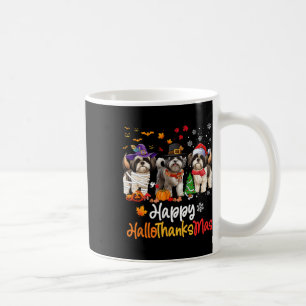 Shih Tzu Dog Halloween Christmas Happy Hallothanks Coffee Mug