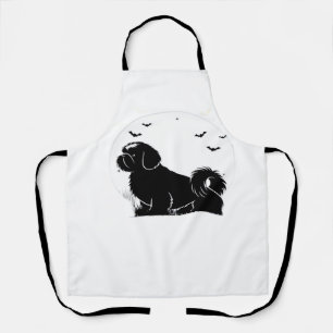 Shih Tzu Dog ? Halloween Moon Silhouette Classic T Apron