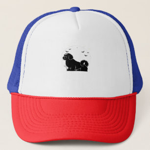 Shih Tzu Dog � Halloween Moon Silhouette Classic T Trucker Hat