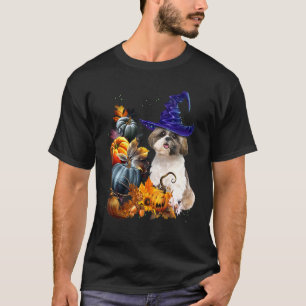 Shih Tzu Dog Happy Halloween Fall Night T-Shirt