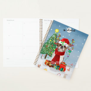Shih Tzu Dog in Snow Christmas  Planner