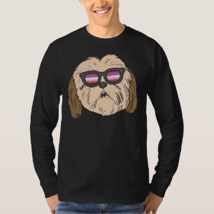 Shih Tzu Dog Lgbt Lesbian Flag Gay Hih Tzu Dog Lg T-Shirt