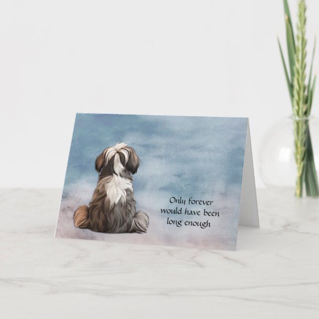 Shih Tzu Dog Loss Sympathy Card (Front)