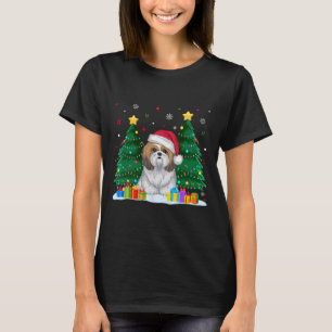Shih Tzu Dog Lovers Santa Hat Ugly Christmas Sweat T-Shirt